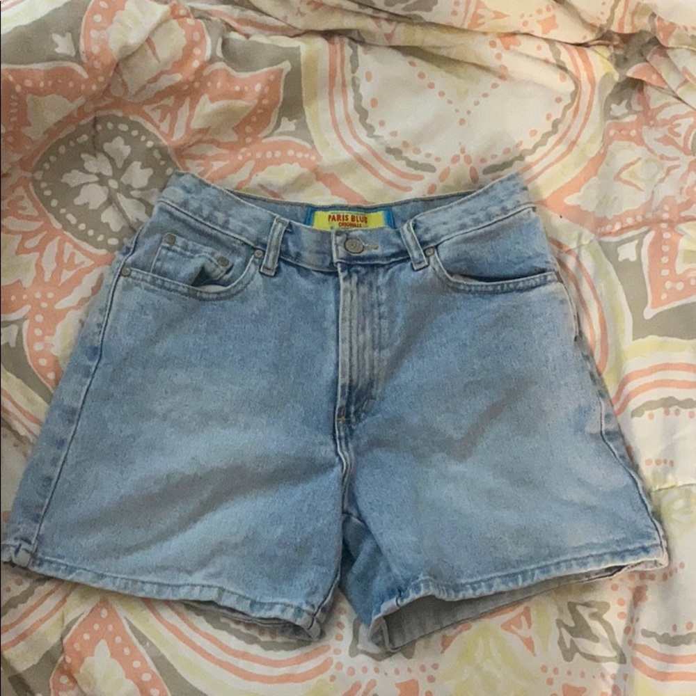 Vintage Paris Blues High Waisted Denim Shorts